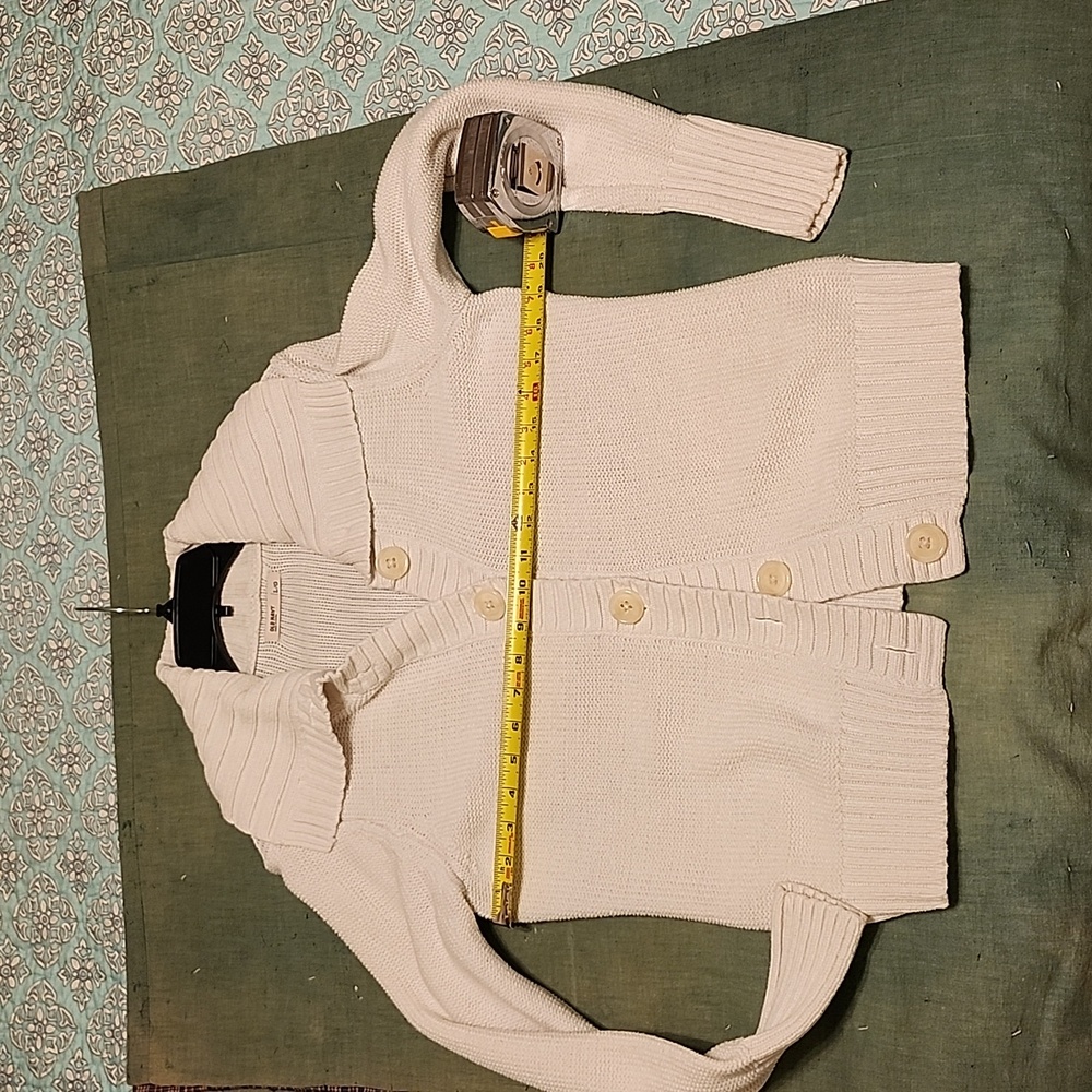 CREAM Old Navy button up sweater, size Large womens - Picture 2 of 6